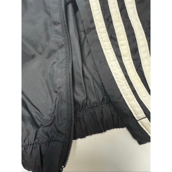 Vintage Y2K Adidas Wide Leg Black White 3 Stripe Trackpants Men's Sz L See Notes - Picture 7 of 12